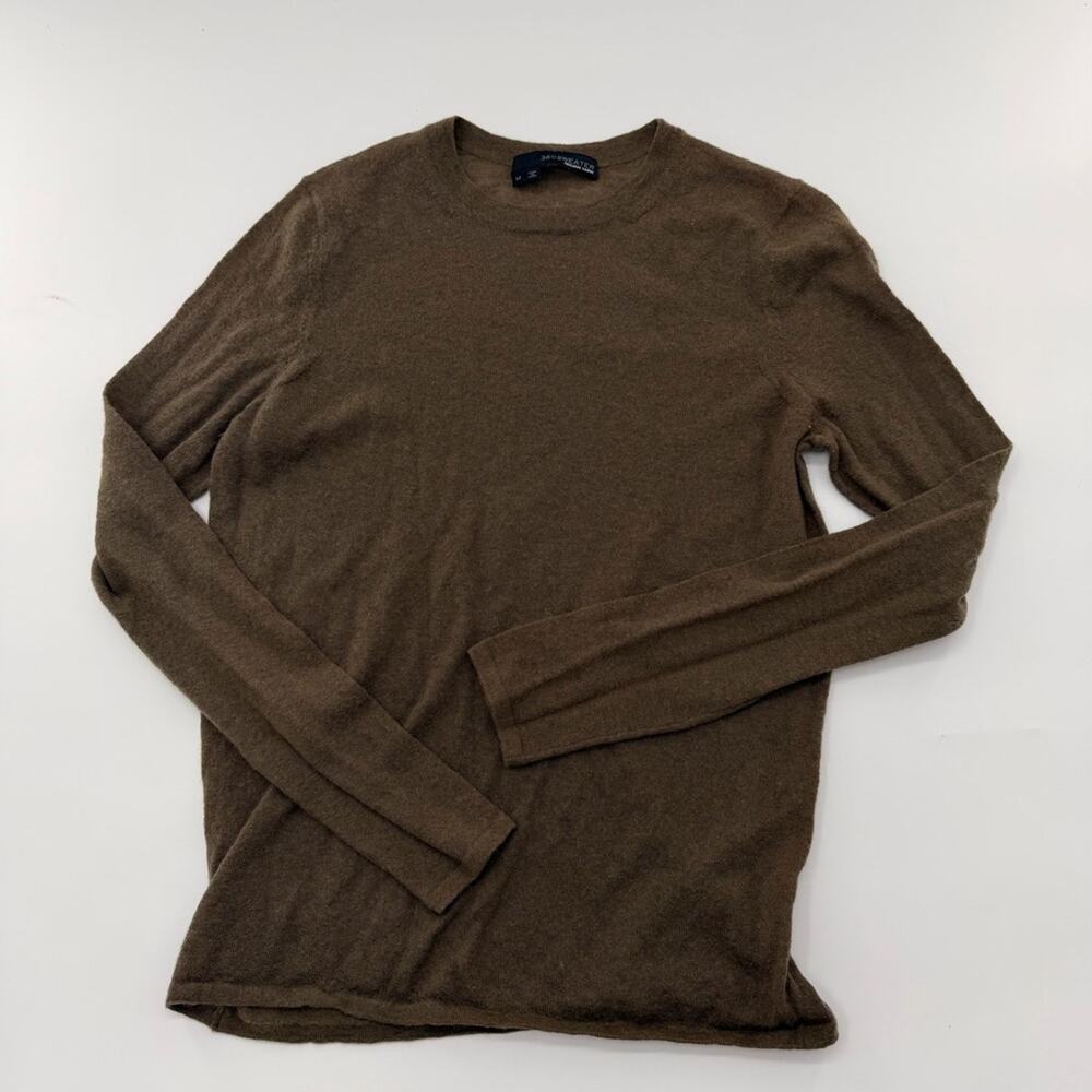 360 Sweater Italian Yarn Olive Green Sweater Medium Women’s Alpaca Wool Blend